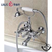 B0064-B New arrival wall mounted double handle chrome bathtub bath shower with hand shower