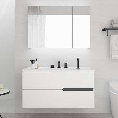 2020 Promotion design white painting wall mounted PVC bathroom cabinets with cheap price