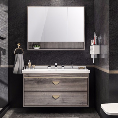 Mirrored Cabinet Modern Bathroom Furniture Plywood Wall Mounted Bathroom Vanity Cabinet