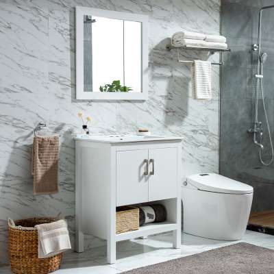 Wall Hung Cheap PVC Bathroom Vanity PVC Laundry Sink Cabinet