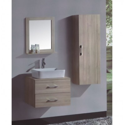 24inch melamine plywood bathroom accessories with single basin vessel and silver mirror ,hot bathroom cabinet vanity inHangzhou