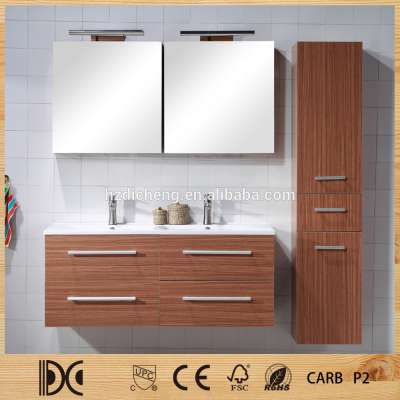 European Hot Sale Double Sink Modern Bathroom Vanity Unit Wooden Bathroom Cabinet