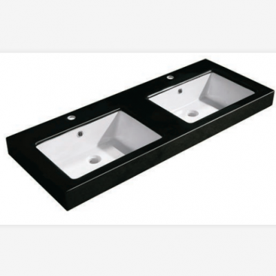 47.2 Inch Black Resin Bathroom Basin Rectangular Bathroom Sink