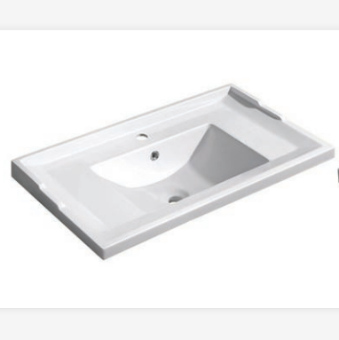 Resin 31.5 Inch White Bathroom Basin Rectangular Bathroom Sink