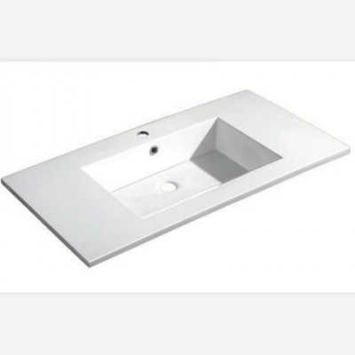 29.5 Inch White Bathroom Basin Rectangular Resin Bathroom Sink