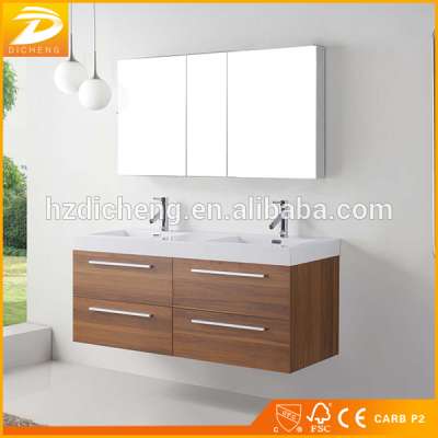 Double Sink Modern Style Cheap Wall Mounted Wholesale Bathroom Cabinet